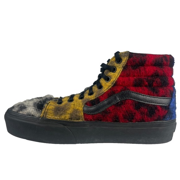 Vans Sk8-Hi Women's 7 Men's 5.5 EU 39 Sneakers Skateboard Hightop Fur Platform - Picture 1 of 15